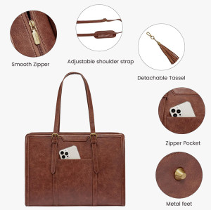 Wholesale Laptop Bag for Women Work Tote Bag Large Capacity Computer Purse with Clutch
