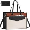 Custom Laptop Bag for Women Laptop Tote Purse 2-in-1 Professional Work Bag Business Briefcase with Clutch