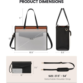 Custom Laptop Bag for Women Laptop Tote Purse 2-in-1 Professional Work Bag Business Briefcase with Clutch