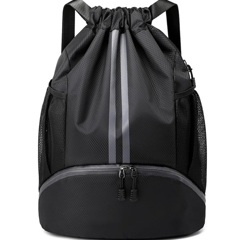 Factory Wholesale Drawstring Backpack Gym Bag with Shoes Compartment