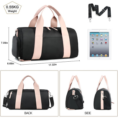 Custom Small Gym Bag for Women with Wet Pocket & Shoes Compartment