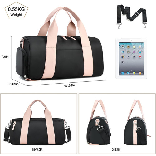 Custom Small Gym Bag for Women with Wet Pocket & Shoes Compartment