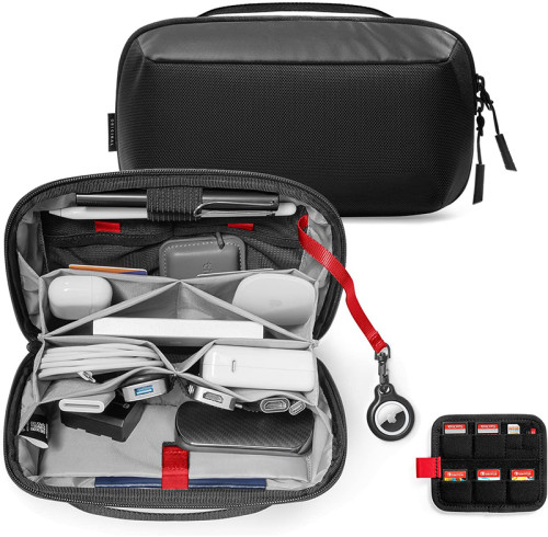 Factory Wholesale Electronic Organizer Accessory Pouch for MacBook Storage Bag with Removable Card Slots for USB Adapter, Memory Card