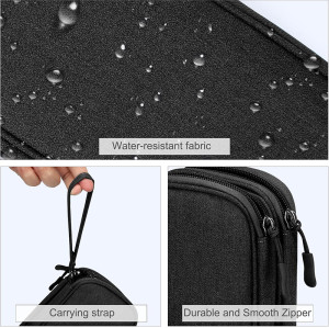 Factory Wholesale Travel Cable Organizer Pouch Electronic Accessories Carry Case Portable Waterproof Double Layers All-in-One Storage Bag