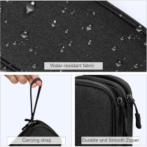 Factory Wholesale Travel Cable Organizer Pouch Electronic Accessories Carry Case Portable Waterproof Double Layers All-in-One Storage Bag