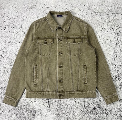 Denim Jacket Men | Army Green Vintage Style – Custom Streetwear OEM Manufacturer