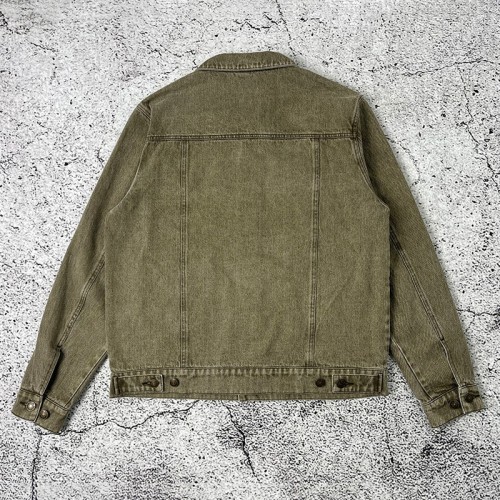 Denim Jacket Men | Army Green Vintage Style – Custom Streetwear OEM Manufacturer