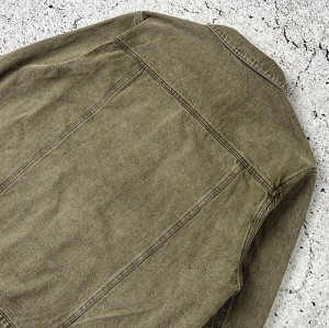 Denim Jacket Men | Army Green Vintage Style – Custom Streetwear OEM Manufacturer