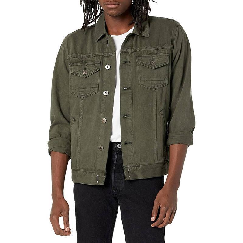 Green retro jacket model display