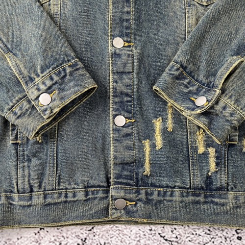 Denim Jacket Manufacturer | Distressed Jean Jacket OEM, Vintage Wash