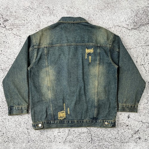 Denim Jacket Manufacturer | Distressed Jean Jacket OEM, Vintage Wash