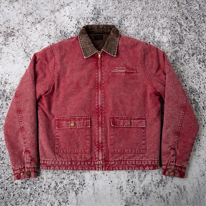 Green retro jacket model display