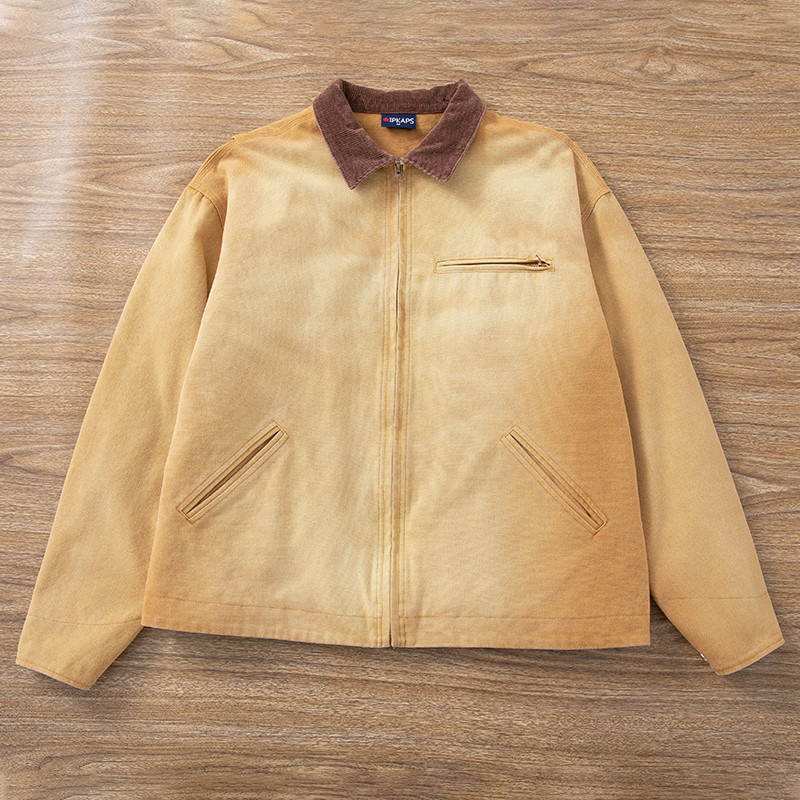 Green retro jacket model display