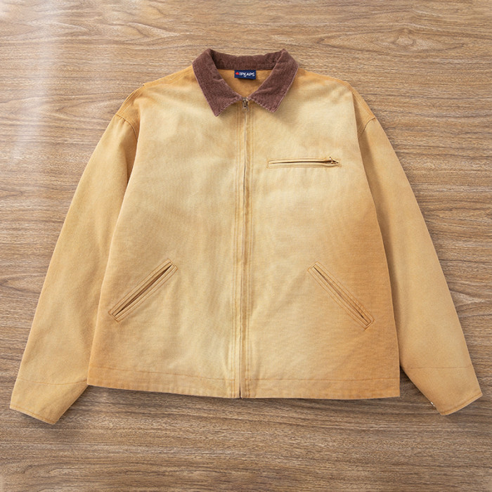canvas work jackets for men | Corduroy Collar Duck Jacket OEM