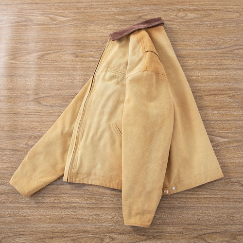 canvas work jackets for men | Corduroy Collar Duck Jacket OEM