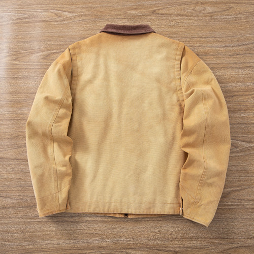 canvas work jackets for men | Corduroy Collar Duck Jacket OEM