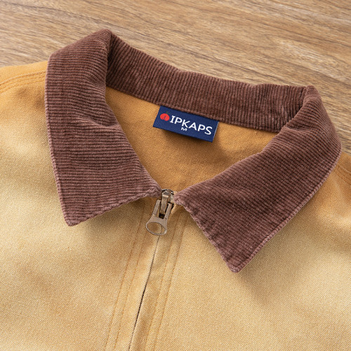 canvas work jackets for men | Corduroy Collar Duck Jacket OEM
