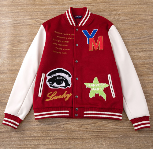 Varsity Jacket Manufacturer | Wool Body PU Sleeves, Chenille Patch OEM