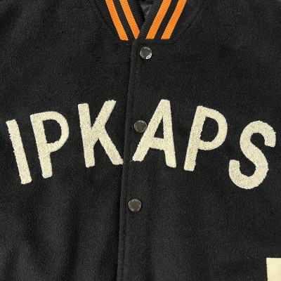 Wool and Leather Varsity Jacket | Chenille Patch, Quilted Lining OEM