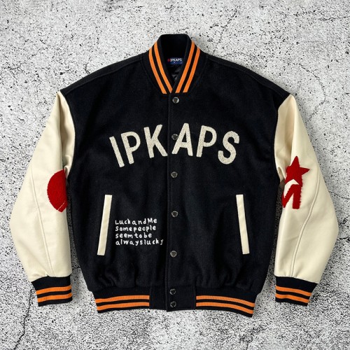 Wool and Leather Varsity Jacket | Chenille Patch, Quilted Lining OEM