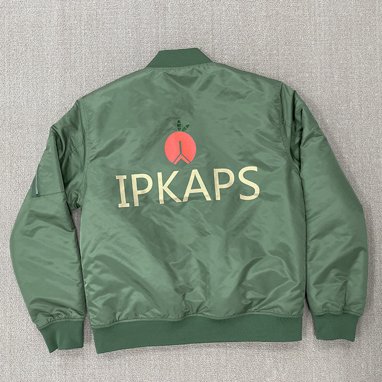 Green retro jacket model display