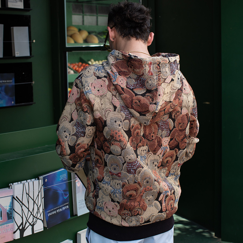 Green retro jacket model display