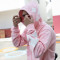 Puff Print Hoodie Manufacturer | Pink Streetwear Fleece | Custom OEM