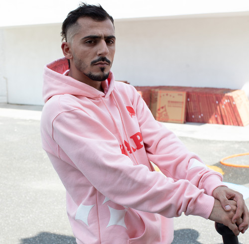 Puff Print Hoodie Manufacturer | Pink Streetwear Fleece | Custom OEM