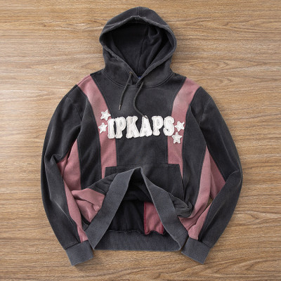 Vintage Wash Hoodie with Appliqué Letters | Custom Streetwear OEM