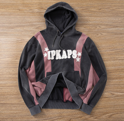 Vintage Wash Hoodie with Appliqué Letters | Custom Streetwear OEM