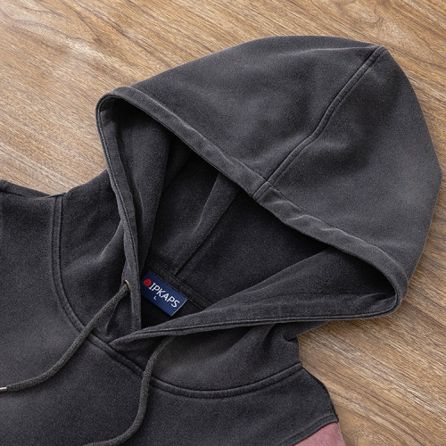 Vintage Wash Hoodie with Appliqué Letters | Custom Streetwear OEM