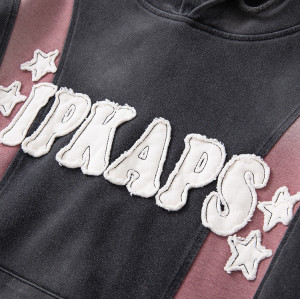 Vintage Wash Hoodie with Appliqué Letters | Custom Streetwear OEM