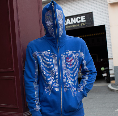 Custom Distressed Hoodie Pullover with Studs & Paint-Splatter Fleece | OEM