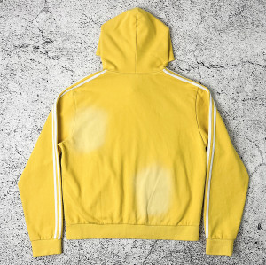 Zip hoodie manufacturer - Fleece Full Zip, Stripe Sleeves, Chenille Letters