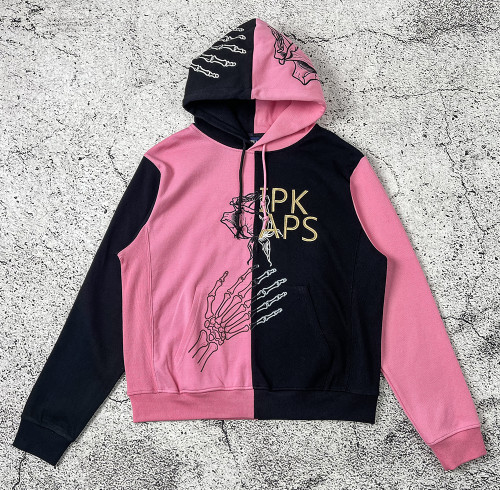 Custom Embroidered Pullover Hoodie — Colorblock Streetwear OEM/ODM Private Label