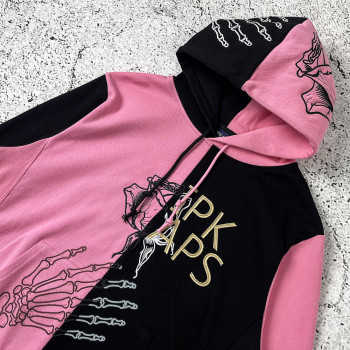 Custom Embroidered Pullover Hoodie — Colorblock Streetwear OEM/ODM Private Label