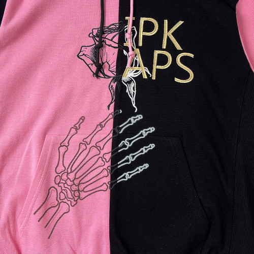 Custom Embroidered Pullover Hoodie — Colorblock Streetwear OEM/ODM Private Label