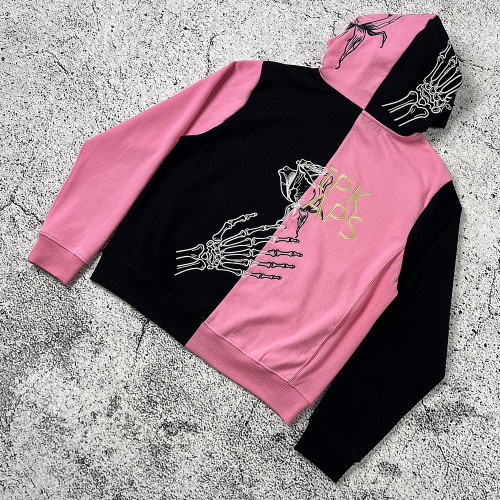 Custom Embroidered Pullover Hoodie — Colorblock Streetwear OEM/ODM Private Label