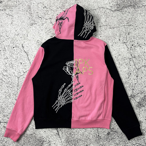 Custom Embroidered Pullover Hoodie — Colorblock Streetwear OEM/ODM Private Label