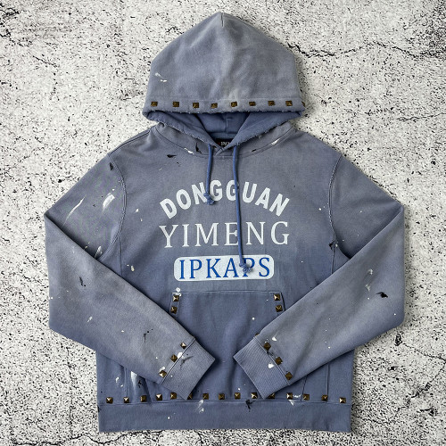 Custom Hoodie Manufacturer — Studded Pullover, Paint-Splatter Fleece