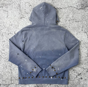 Custom Hoodie Manufacturer — Studded Pullover, Paint-Splatter Fleece