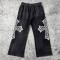 Custom Wide Leg Sweatpants | Gothic Cross Streetwear – OEM Pants Manufacturer