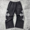 Custom Wide Leg Sweatpants | Gothic Cross Streetwear – OEM Pants Manufacturer