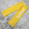 Custom Rhinestone Sweatpants | Yellow Zip Track Pants – OEM Manufacturer