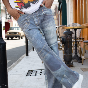 Baggy Patchwork Denim Jeans – Custom Denim Jeans Manufacturer