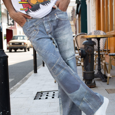 Baggy Patchwork Denim Jeans – Custom Denim Jeans Manufacturer