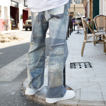 Baggy Patchwork Denim Jeans – Custom Denim Jeans Manufacturer