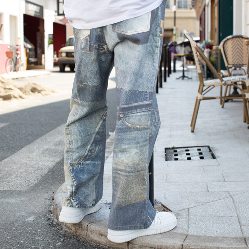Baggy Patchwork Denim Jeans – Custom Denim Jeans Manufacturer
