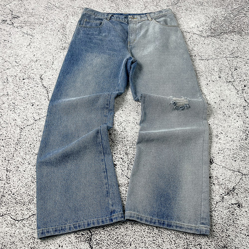 Two Tone Denim Jeans | Split Wash - custom denim jeans manufacturer