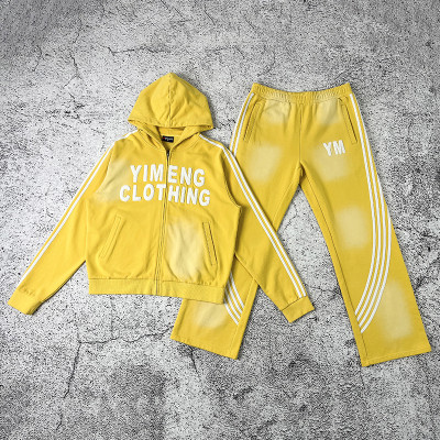 Custom tracksuit set manufacturer – fleece hoodie and pants